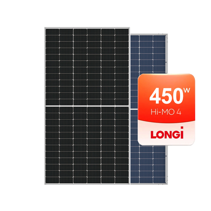 Longi Hi-MO 4 Tier 1 Mono 450Wp 455Wp 460Wp 465Wp Half gesneden zonnepaneel met dubbel glas Longi PV-module Volledig zwart 355Wp 360Wp 370Wp