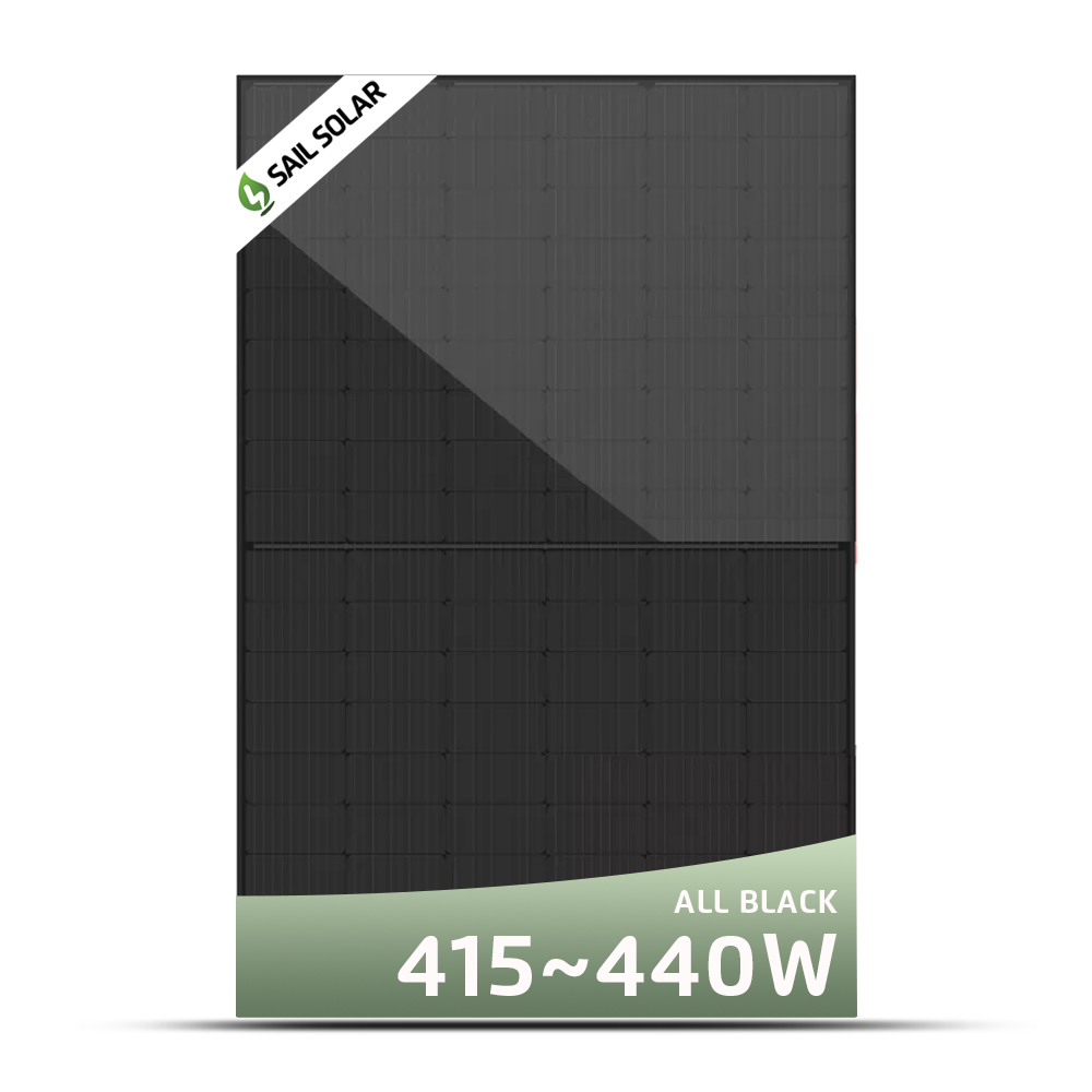 Alle zwarte zonnepaneel PV N Type Topcon-module 415Wp 420Wp 425Wp 430Wp 435Wp 440Wp Europese voorraad