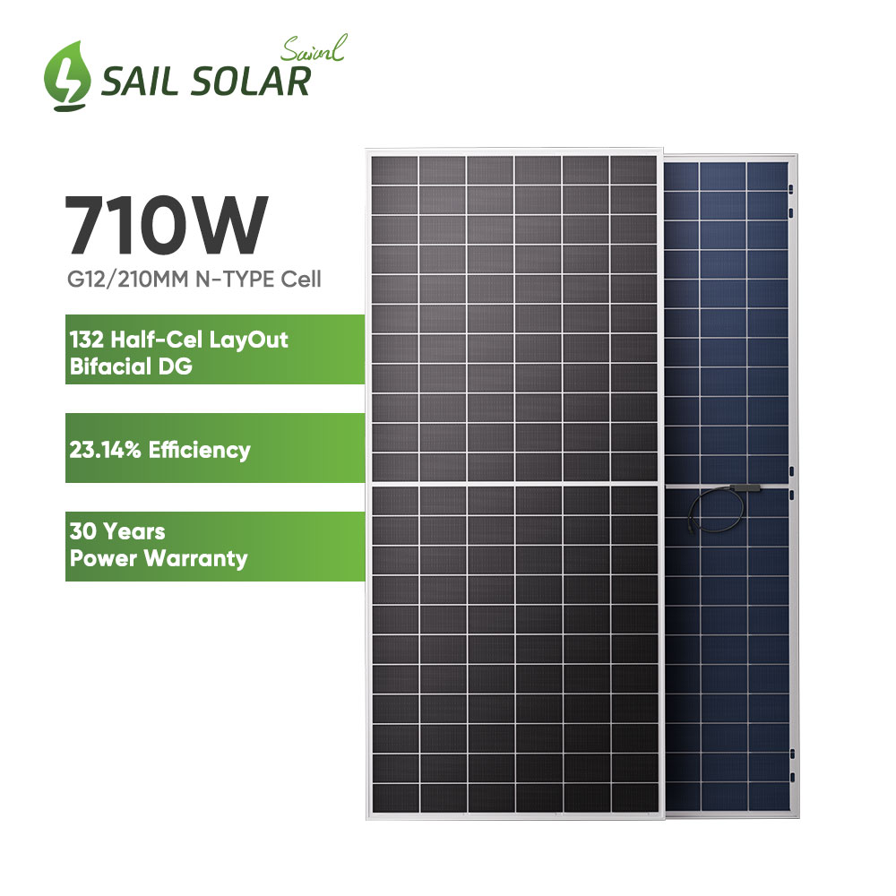 M12 Zonnecellen 132 Cellen Half Cult Technologie N Type Zonnepaneel Module 675W 680W 685W 690W 695W 700W