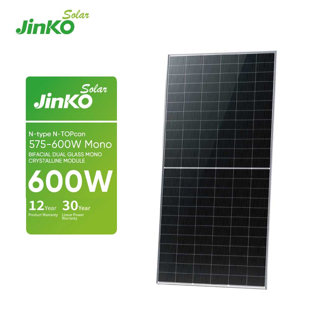 Jinko Solar 575–600W hoogrendement bifaciale N-type monokristallijne PV-module met hoog vermogen van 600W