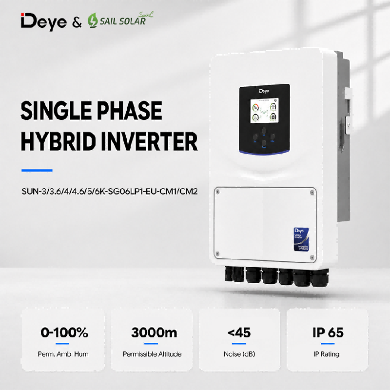 Deye New Model Low Voltage Hybrid Inverter SUN-3/3.6/4/4.6/5/6K-SG06LP1-EU-CM1/CM2